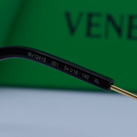 Bottega Veneta BV1241S 001 Cat Eye Sunglasses - Black/Gold/Grey - Picture 9 of 11